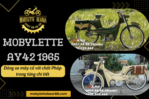 Vẻ đẹp nguyên bản của Mobylette AV42 1965 - Chất Pháp cổ điển trong từng chi tiết